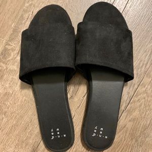 Black Slide Sandal - A New Day